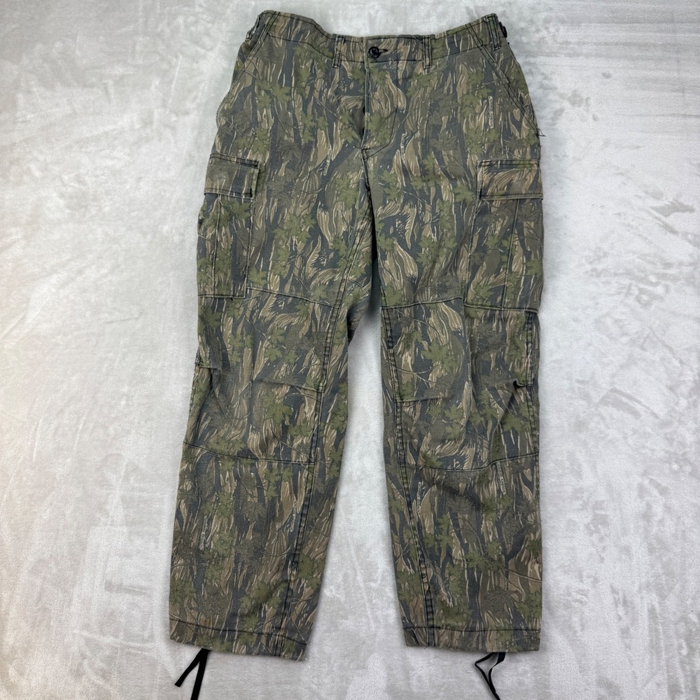 Smokey Branch Cargo Pants Mens 34x30 Regular Camo Vintage USA‎ 80s Tiger Stripe